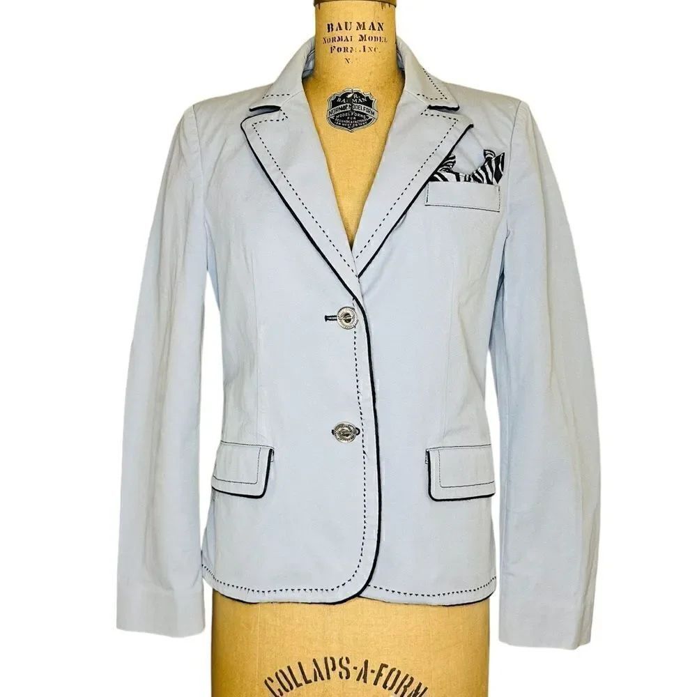 vintage St. John Sport Powder Blue lightweight Blazer size small